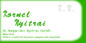 kornel nyitrai business card